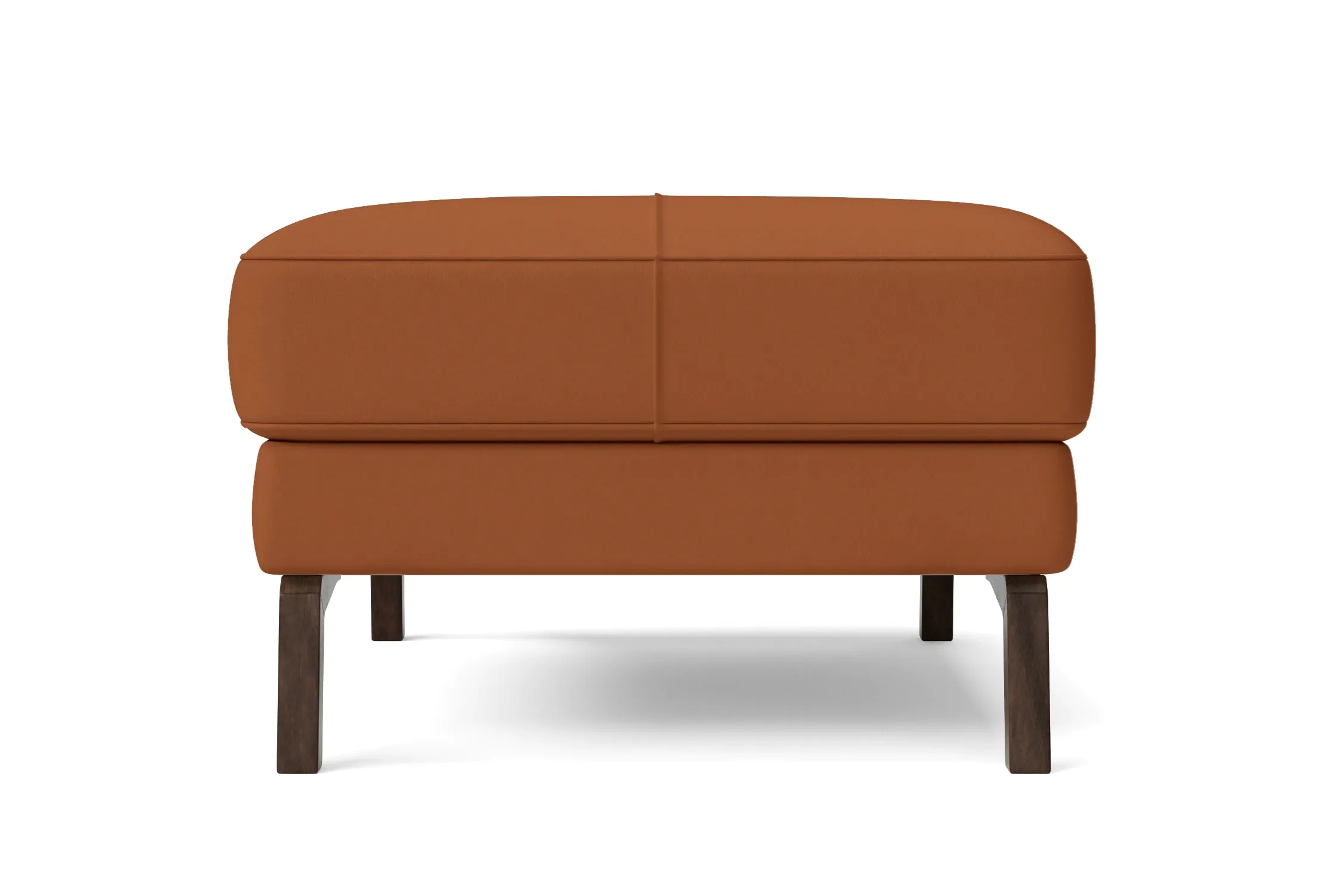 Turin Ottoman Tan Brown Leather