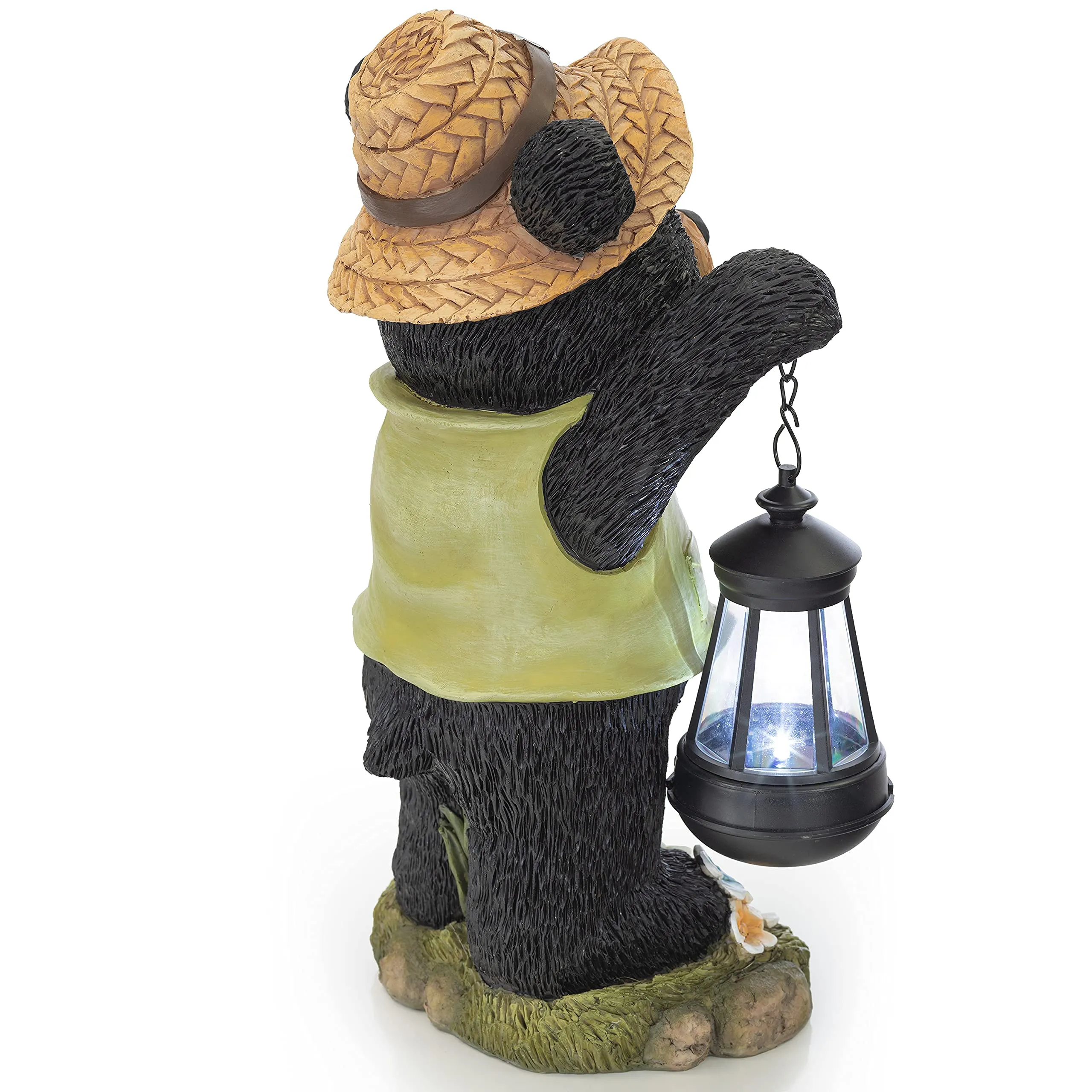 VP Home Camping Bear with Lantern Solar Powered LED Outdoor Decor Garden