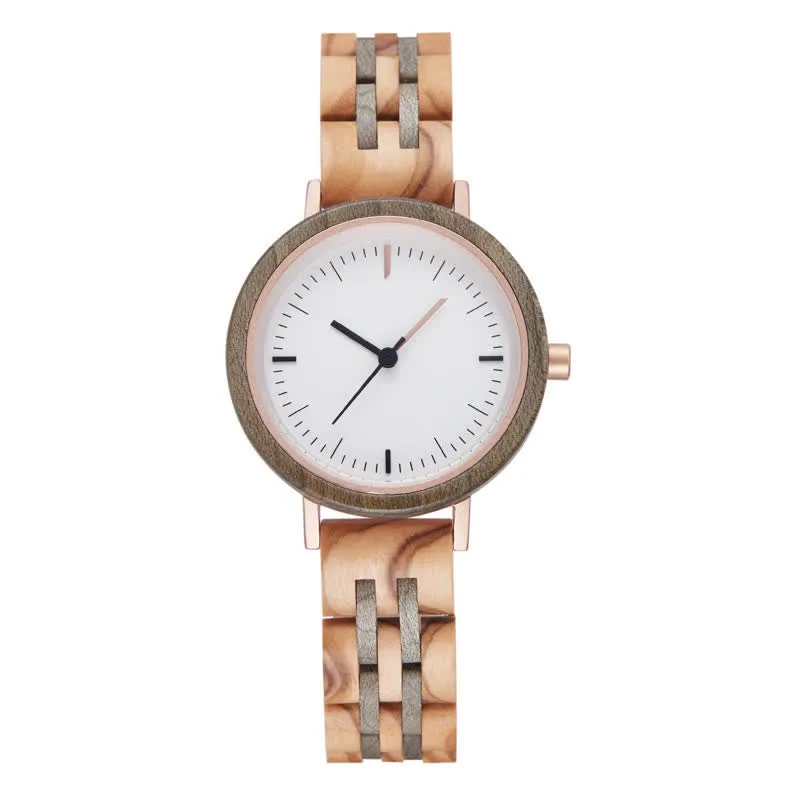 Women's Iris Small Minimalist Wooden Watch