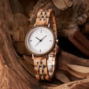 Women's Iris Small Minimalist Wooden Watch