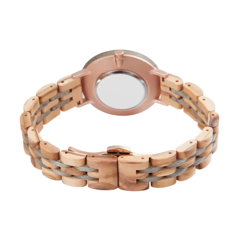 Women's Iris Small Minimalist Wooden Watch