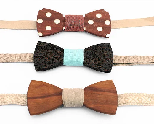 Wooden bow tie ROCKABILLY