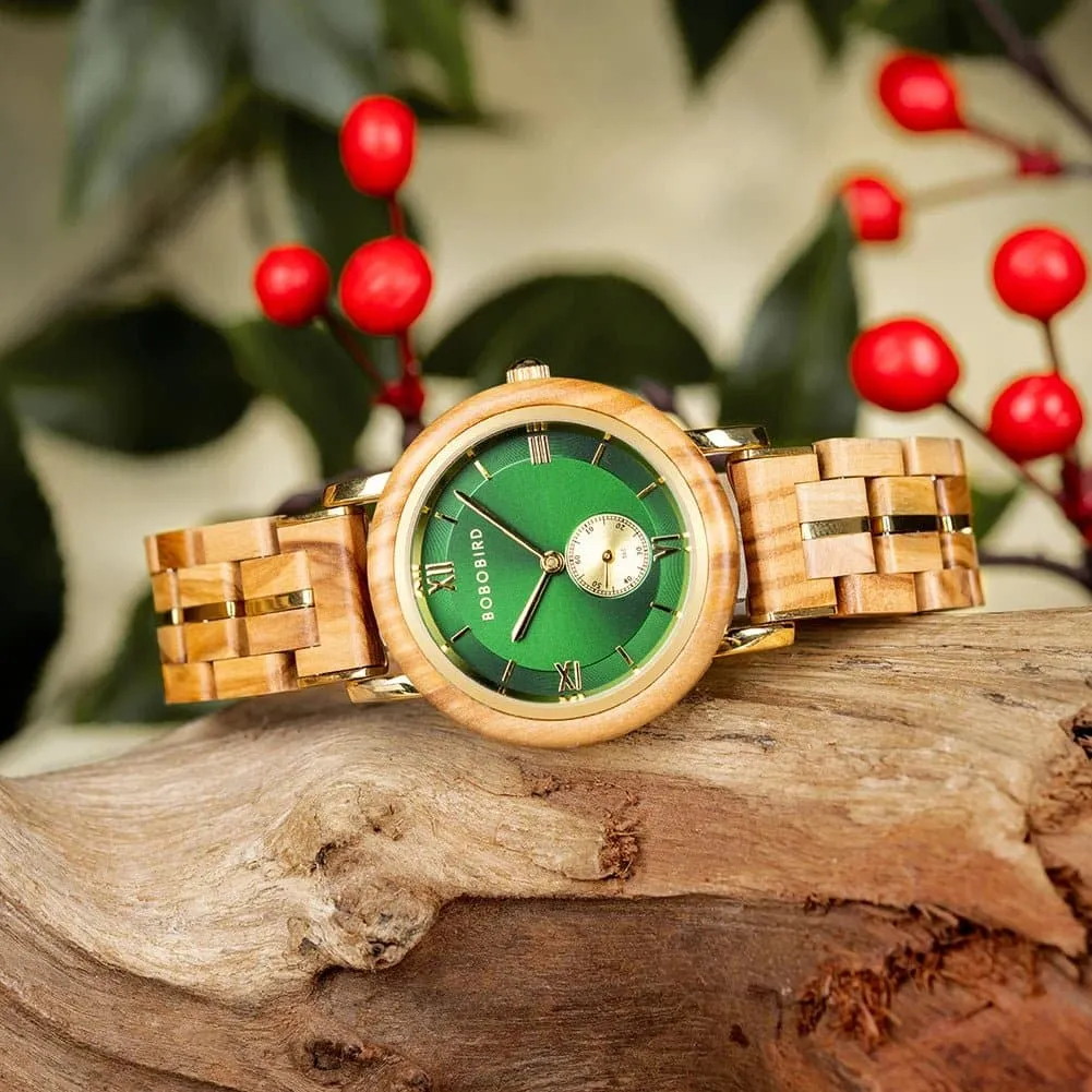 Wooden Quartz Watch for Women: BOBO BIRD Fashion & Casual, Water Resistant, Japanese Quartz Movement