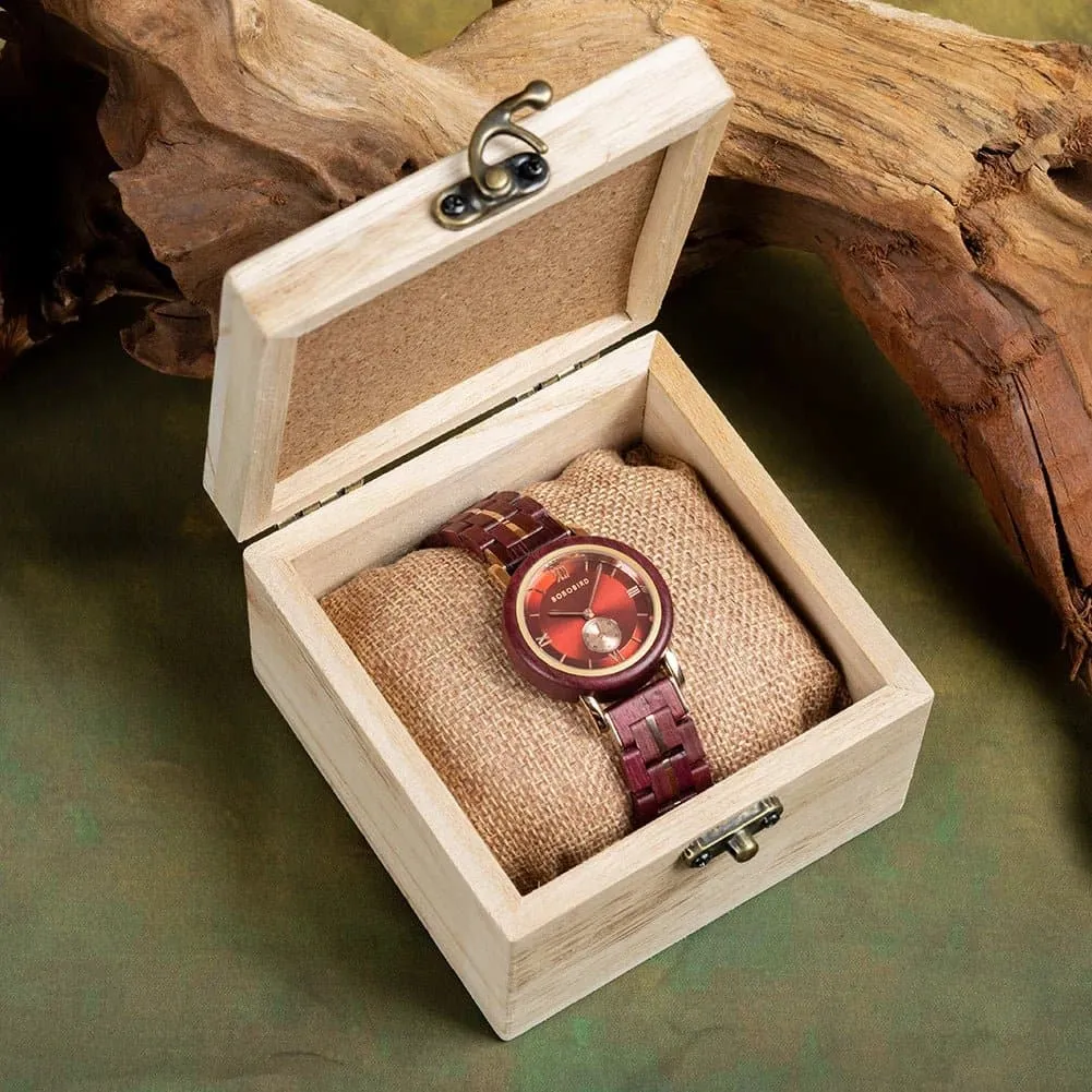 Wooden Quartz Watch for Women: BOBO BIRD Fashion & Casual, Water Resistant, Japanese Quartz Movement