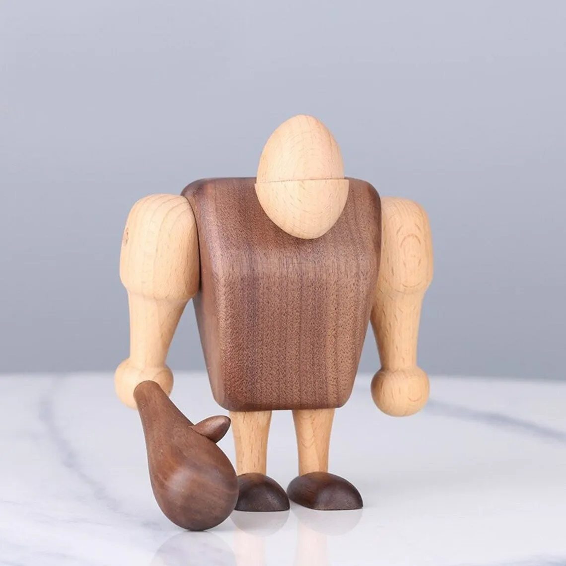 Wooden Stone Age Soldier Figurine Set/2