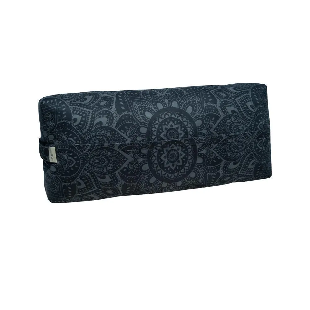 Yoga Bolster - Mandala Charcoal - Premium Comfort & Geometric Style