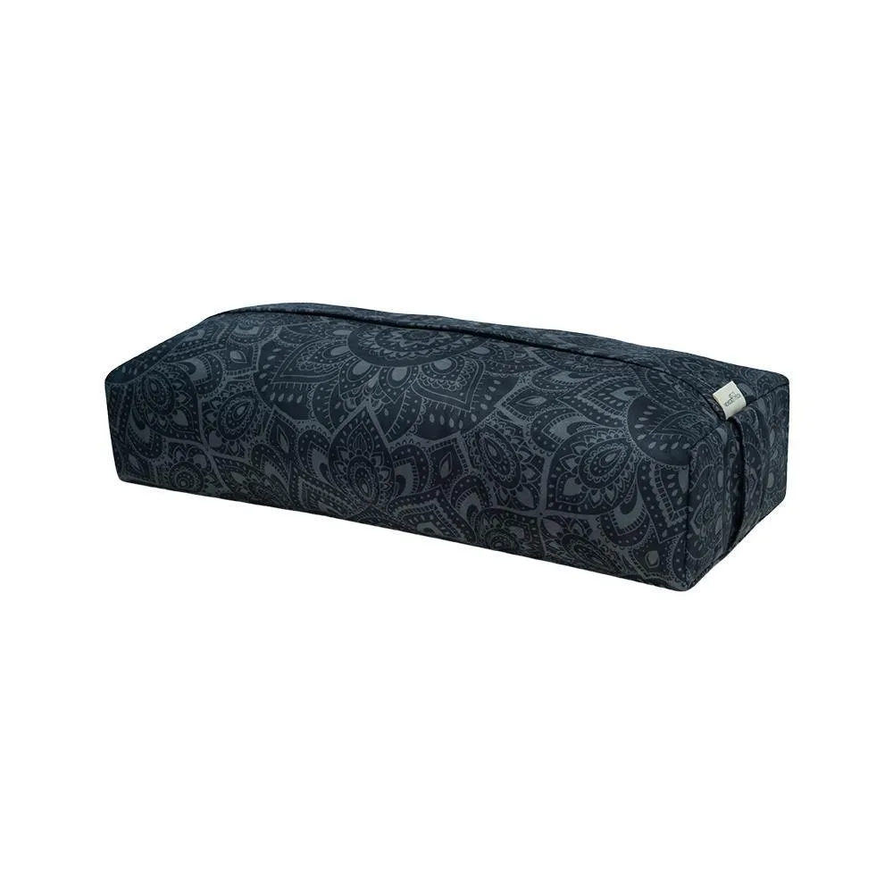 Yoga Bolster - Mandala Charcoal - Premium Comfort & Geometric Style